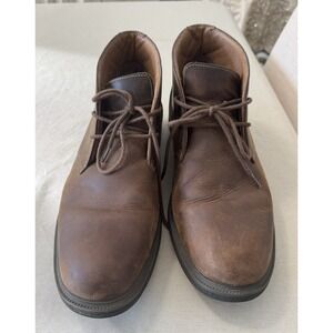 GH Bass Radley Men's 12W Brown Leather Chukka Boots Lace-Up Casual Comfort